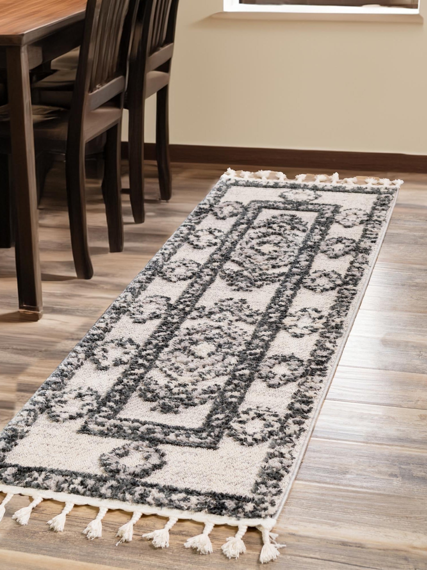 Sand 2' x 12' Cherokee Runner Area Rug 100% Polypropylene With Cotton Backing Modern Geometric Carpet for Home Decor Interior Design Rooms for Sale at Rug Engine