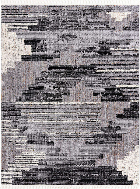 Fossil Gray 7' 10 x 10' Cherokee Rectangle Area Rug 100% Polypropylene With Cotton Backing Modern Geometric Carpet for Home Decor Interior Design Rooms for Sale at Rug Engine