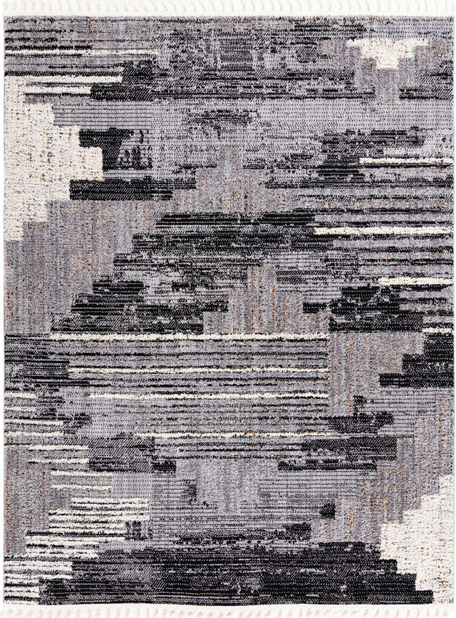 Fossil Gray 7' 10 x 10' Cherokee Rectangle Area Rug 100% Polypropylene With Cotton Backing Modern Geometric Carpet for Home Decor Interior Design Rooms for Sale at Rug Engine