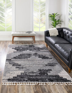 Fossil Gray 6' x 9' Cherokee Rectangle Area Rug 100% Polypropylene With Cotton Backing Modern Geometric Carpet for Home Decor Interior Design Rooms for Sale at Rug Engine