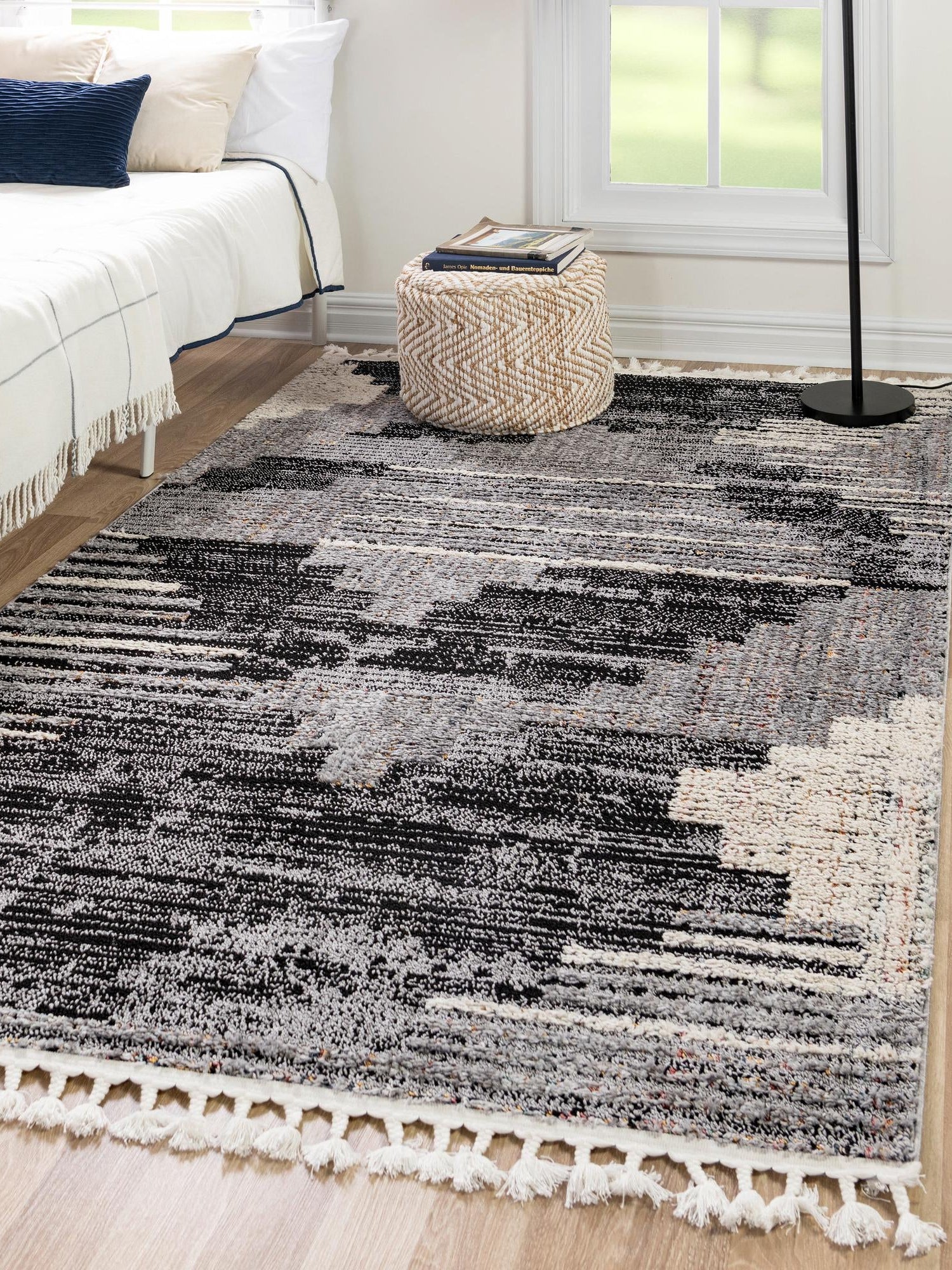 Fossil Gray 2' x 3' 2 Cherokee Rectangle Area Rug 100% Polypropylene With Cotton Backing Modern Geometric Carpet for Home Decor Interior Design Rooms for Sale at Rug Engine