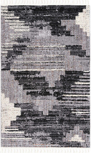 Fossil Gray 5' 3 x 8' Cherokee Rectangle Area Rug 100% Polypropylene With Cotton Backing Modern Geometric Carpet for Home Decor Interior Design Rooms for Sale at Rug Engine