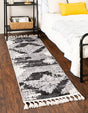 Fossil Gray 2' x 6' Cherokee Runner Area Rug 100% Polypropylene With Cotton Backing Modern Geometric Carpet for Home Decor Interior Design Rooms for Sale at Rug Engine