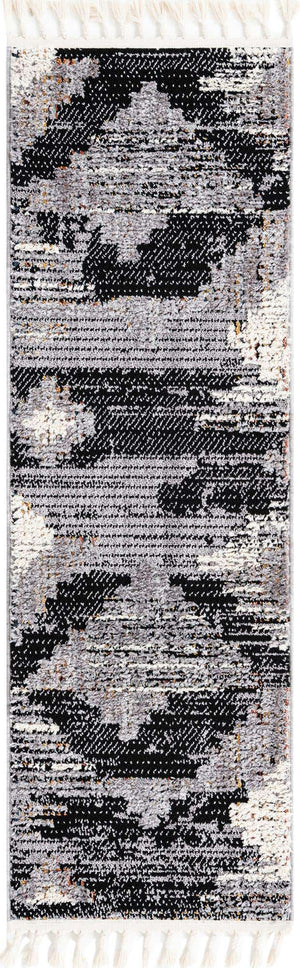 Fossil Gray 2' x 6' Cherokee Runner Area Rug 100% Polypropylene With Cotton Backing Modern Geometric Carpet for Home Decor Interior Design Rooms for Sale at Rug Engine