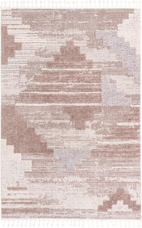 Sand 6' x 9' Cherokee Rectangle Area Rug 100% Polypropylene With Cotton Backing Modern Geometric Carpet for Home Decor Interior Design Rooms for Sale at Rug Engine