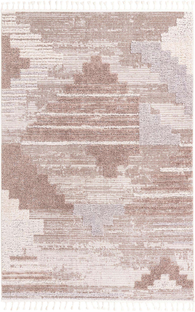 Sand 6' x 9' Cherokee Rectangle Area Rug 100% Polypropylene With Cotton Backing Modern Geometric Carpet for Home Decor Interior Design Rooms for Sale at Rug Engine