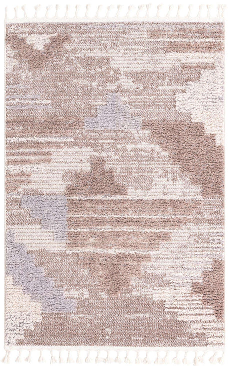 Sand 4' x 6' Cherokee Rectangle Area Rug 100% Polypropylene With Cotton Backing Modern Geometric Carpet for Home Decor Interior Design Rooms for Sale at Rug Engine