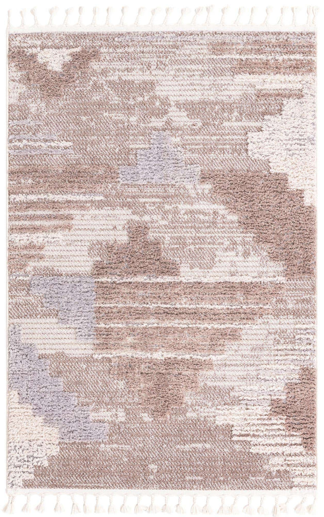 Sand 4' x 6' Cherokee Rectangle Area Rug 100% Polypropylene With Cotton Backing Modern Geometric Carpet for Home Decor Interior Design Rooms for Sale at Rug Engine
