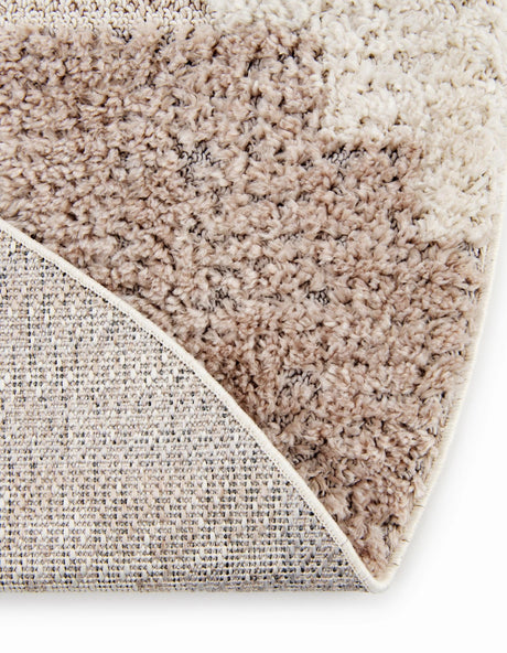 Sand 7' x 7' Cherokee Round Area Rug 100% Polypropylene With Cotton Backing Modern Geometric Carpet for Home Decor Interior Design Rooms for Sale at Rug Engine
