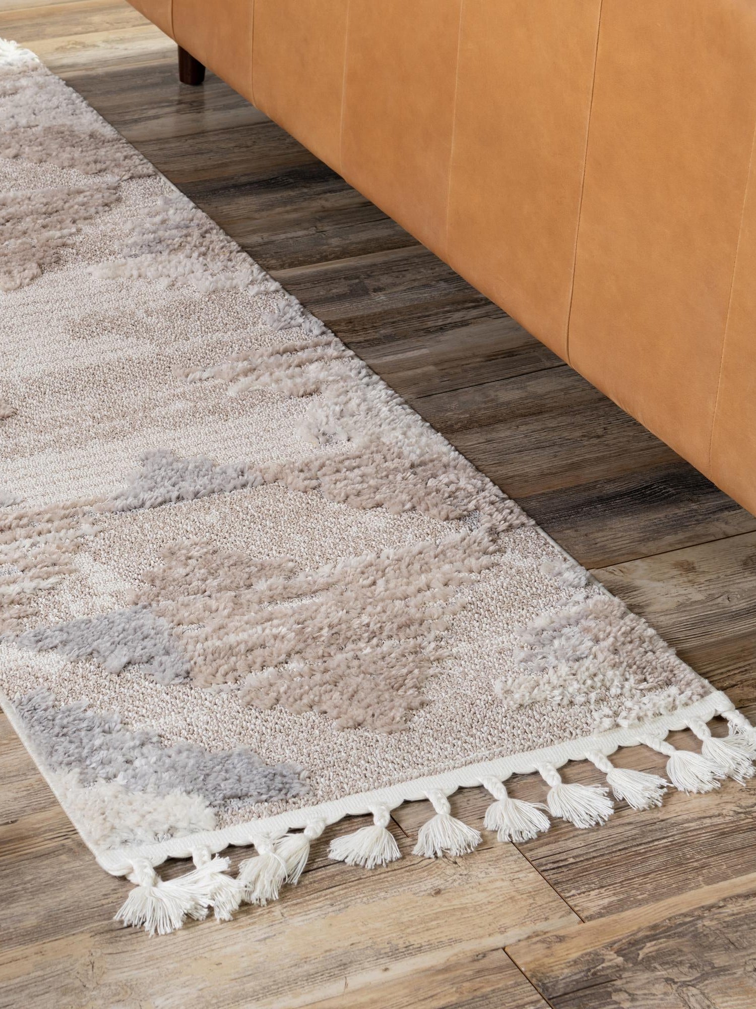 Sand 2' x 8' Cherokee Runner Area Rug 100% Polypropylene With Cotton Backing Modern Geometric Carpet for Home Decor Interior Design Rooms for Sale at Rug Engine
