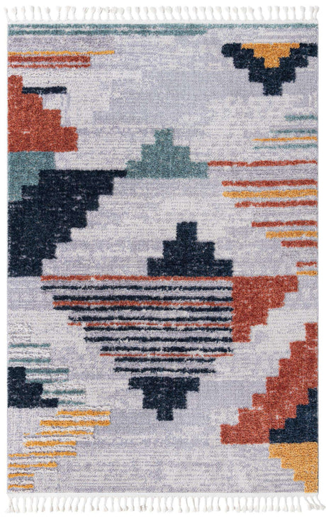 Multicolor 6' x 9' Cherokee Rectangle Area Rug 100% Polypropylene With Cotton Backing Modern Geometric Carpet for Home Decor Interior Design Rooms for Sale at Rug Engine