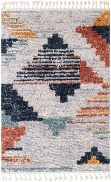 Multicolor 4' x 6' Cherokee Rectangle Area Rug 100% Polypropylene With Cotton Backing Modern Geometric Carpet for Home Decor Interior Design Rooms for Sale at Rug Engine