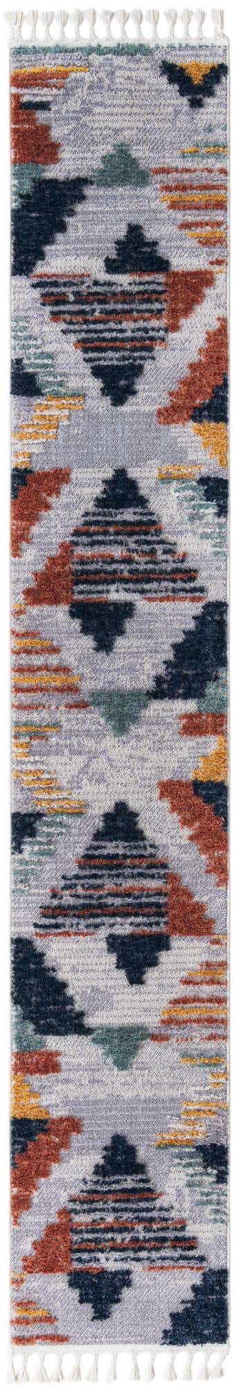 Multicolor 2' x 12' Cherokee Runner Area Rug 100% Polypropylene With Cotton Backing Modern Geometric Carpet for Home Decor Interior Design Rooms for Sale at Rug Engine