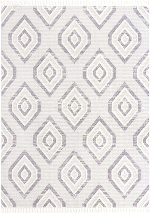 Ivory 9' x 12' Cherokee Rectangle Area Rug 100% Polypropylene With Cotton Backing Modern Geometric Carpet for Home Decor Interior Design Rooms for Sale at Rug Engine