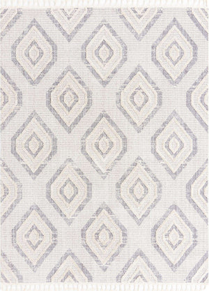 Ivory 7' 10 x 10' Cherokee Rectangle Area Rug 100% Polypropylene With Cotton Backing Modern Geometric Carpet for Home Decor Interior Design Rooms for Sale at Rug Engine