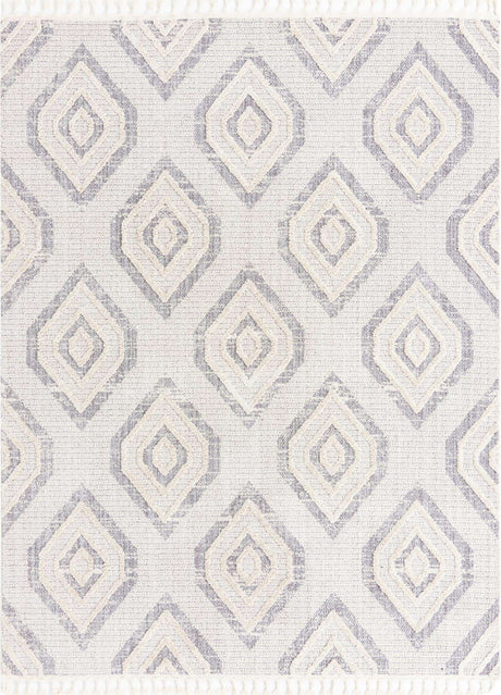 Ivory 7' 10 x 10' Cherokee Rectangle Area Rug 100% Polypropylene With Cotton Backing Modern Geometric Carpet for Home Decor Interior Design Rooms for Sale at Rug Engine