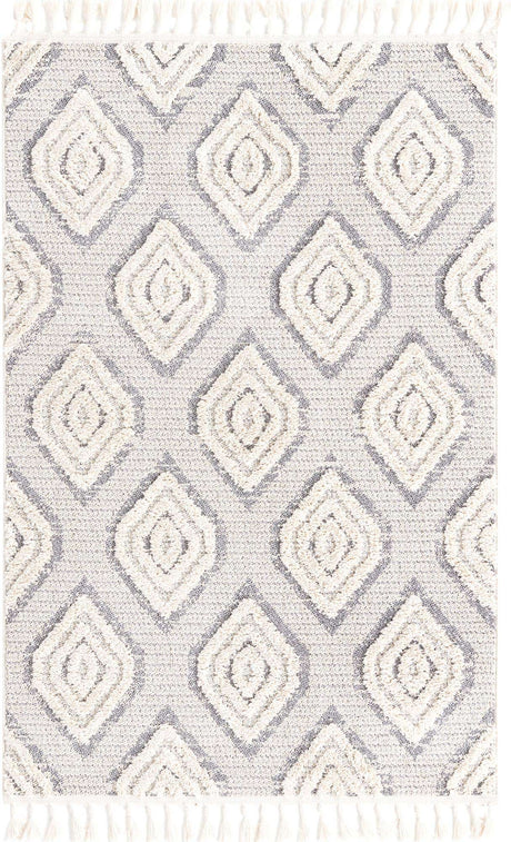 Ivory 4' x 6' Cherokee Rectangle Area Rug 100% Polypropylene With Cotton Backing Modern Geometric Carpet for Home Decor Interior Design Rooms for Sale at Rug Engine