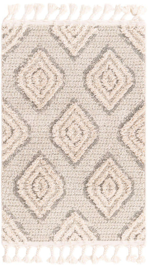 Ivory 2' x 3' 2 Cherokee Rectangle Area Rug 100% Polypropylene With Cotton Backing Modern Geometric Carpet for Home Decor Interior Design Rooms for Sale at Rug Engine