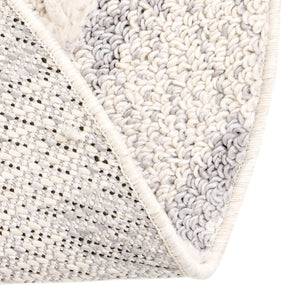 Ivory 7' x 7' Cherokee Round Area Rug 100% Polypropylene With Cotton Backing Modern Geometric Carpet for Home Decor Interior Design Rooms for Sale at Rug Engine