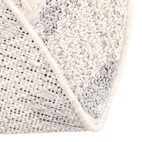 Ivory 7' x 7' Cherokee Round Area Rug 100% Polypropylene With Cotton Backing Modern Geometric Carpet for Home Decor Interior Design Rooms for Sale at Rug Engine