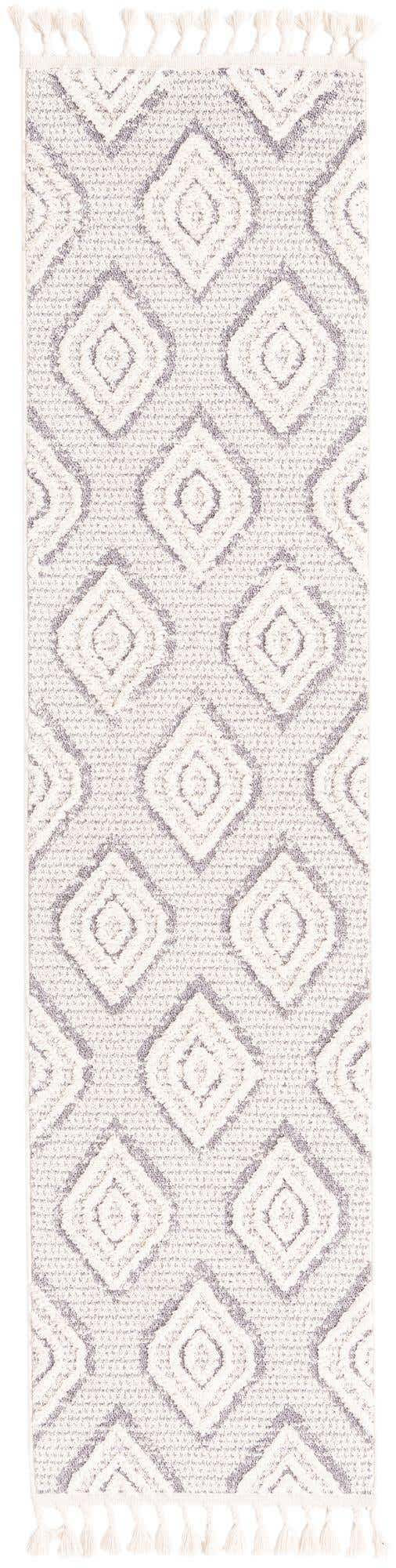 Ivory 2' x 8' Cherokee Runner Area Rug 100% Polypropylene With Cotton Backing Modern Geometric Carpet for Home Decor Interior Design Rooms for Sale at Rug Engine