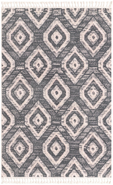 Blue Gray 5' 3 x 8' Cherokee Rectangle Area Rug 100% Polypropylene With Cotton Backing Modern Geometric Carpet for Home Decor Interior Design Rooms for Sale at Rug Engine