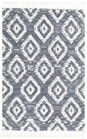 Blue Gray 4' x 6' Cherokee Rectangle Area Rug 100% Polypropylene With Cotton Backing Modern Geometric Carpet for Home Decor Interior Design Rooms for Sale at Rug Engine