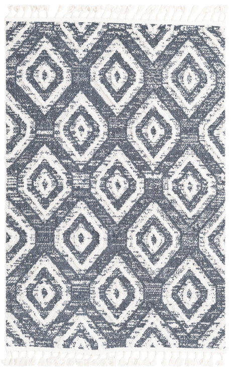 Blue Gray 4' x 6' Cherokee Rectangle Area Rug 100% Polypropylene With Cotton Backing Modern Geometric Carpet for Home Decor Interior Design Rooms for Sale at Rug Engine