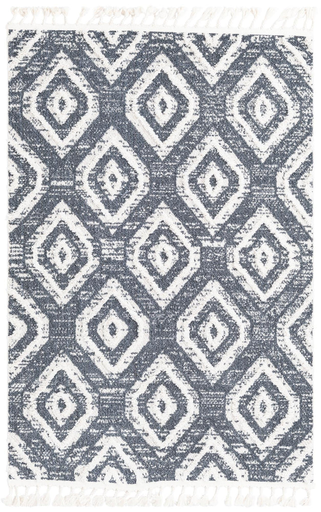 Blue Gray 4' x 6' Cherokee Rectangle Area Rug 100% Polypropylene With Cotton Backing Modern Geometric Carpet for Home Decor Interior Design Rooms for Sale at Rug Engine