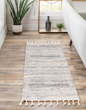 Sand 2' x 12' Cherokee Runner Area Rug 100% Polypropylene With Cotton Backing Modern Geometric Carpet for Home Decor Interior Design Rooms for Sale at Rug Engine