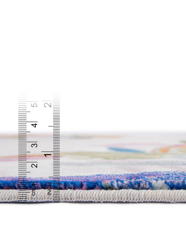 Ivory 2' 7 x 10' Blossom Runner Area Rug 100% Polypropylene With Cotton Backing Easy Clean Colorful Blooming Blossoming Flower Floral Plant Carpet for Living Dining Room Office Dorms for Sale at Rug Engine