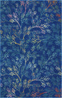 Blue 5' 3 x 7' 10 Blossom Rectangle Area Rug 100% Polypropylene With Cotton Backing Easy Clean Colorful Blooming Blossoming Flower Floral Plant Carpet for Living Dining Room Office Dorms for Sale at Rug Engine