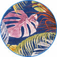 Multicolor 3' 3 x 3' 3 Blossom Round Area Rug 100% Polypropylene With Cotton Backing Easy Clean Colorful Blooming Blossoming Flower Floral Plant Carpet for Living Dining Room Office Dorms for Sale at Rug Engine