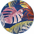 Multicolor 7' x 7' Blossom Round Area Rug 100% Polypropylene With Cotton Backing Easy Clean Colorful Blooming Blossoming Flower Floral Plant Carpet for Living Dining Room Office Dorms for Sale at Rug Engine