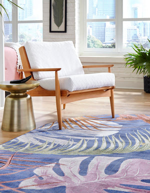 Multicolor 4' x 6' Blossom Oval Area Rug 100% Polypropylene With Cotton Backing Easy Clean Colorful Blooming Blossoming Flower Floral Plant Carpet for Living Dining Room Office Dorms for Sale at Rug Engine