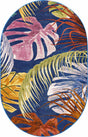 Multicolor 5' 3 x 7' 10 Blossom Oval Area Rug 100% Polypropylene With Cotton Backing Easy Clean Colorful Blooming Blossoming Flower Floral Plant Carpet for Living Dining Room Office Dorms for Sale at Rug Engine
