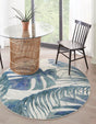 Ivory 7' x 7' Blossom Round Area Rug 100% Polypropylene With Cotton Backing Easy Clean Colorful Blooming Blossoming Flower Floral Plant Carpet for Living Dining Room Office Dorms for Sale at Rug Engine
