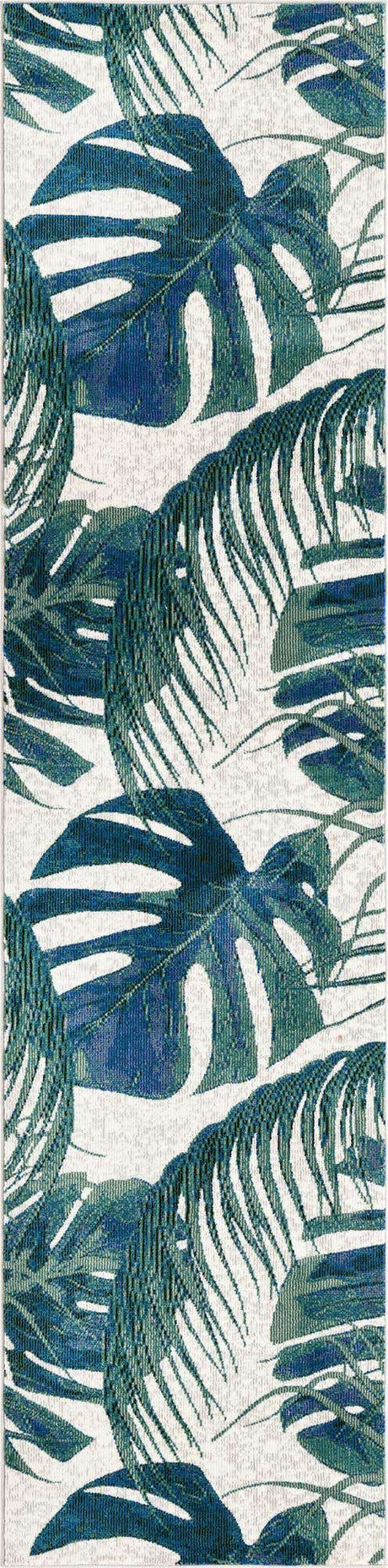 Ivory 2' x 8' Blossom Runner Area Rug 100% Polypropylene With Cotton Backing Easy Clean Colorful Blooming Blossoming Flower Floral Plant Carpet for Living Dining Room Office Dorms for Sale at Rug Engine