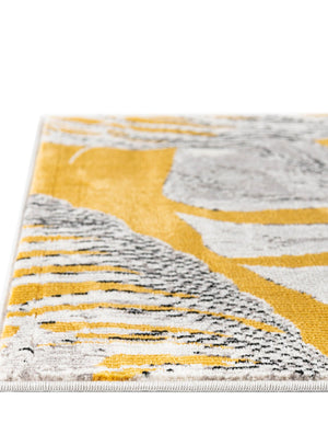 Yellow 7' 10 x 10' Blossom Rectangle Area Rug 100% Polypropylene With Cotton Backing Easy Clean Colorful Blooming Blossoming Flower Floral Plant Carpet for Living Dining Room Office Dorms for Sale at Rug Engine