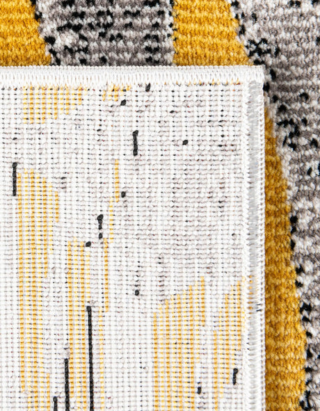 Yellow 10' x 14' Blossom Rectangle Area Rug 100% Polypropylene With Cotton Backing Easy Clean Colorful Blooming Blossoming Flower Floral Plant Carpet for Living Dining Room Office Dorms for Sale at Rug Engine