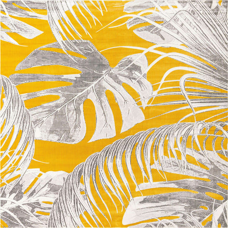 Yellow 10' x 10' Blossom Square Area Rug 100% Polypropylene With Cotton Backing Easy Clean Colorful Blooming Blossoming Flower Floral Plant Carpet for Living Dining Room Office Dorms for Sale at Rug Engine