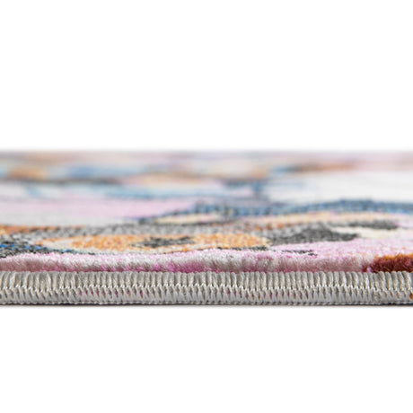 Multicolor 5' 3 x 7' 10 Blossom Rectangle Area Rug 100% Polypropylene With Cotton Backing Easy Clean Colorful Blooming Blossoming Flower Floral Plant Carpet for Living Dining Room Office Dorms for Sale at Rug Engine