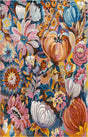 Multicolor 5' 3 x 7' 10 Blossom Rectangle Area Rug 100% Polypropylene With Cotton Backing Easy Clean Colorful Blooming Blossoming Flower Floral Plant Carpet for Living Dining Room Office Dorms for Sale at Rug Engine