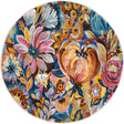 Multicolor 3' 3 x 3' 3 Blossom Round Area Rug 100% Polypropylene With Cotton Backing Easy Clean Colorful Blooming Blossoming Flower Floral Plant Carpet for Living Dining Room Office Dorms for Sale at Rug Engine