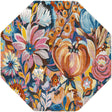 Multicolor 6' x 6' Blossom Octagon Area Rug 100% Polypropylene With Cotton Backing Easy Clean Colorful Blooming Blossoming Flower Floral Plant Carpet for Living Dining Room Office Dorms for Sale at Rug Engine