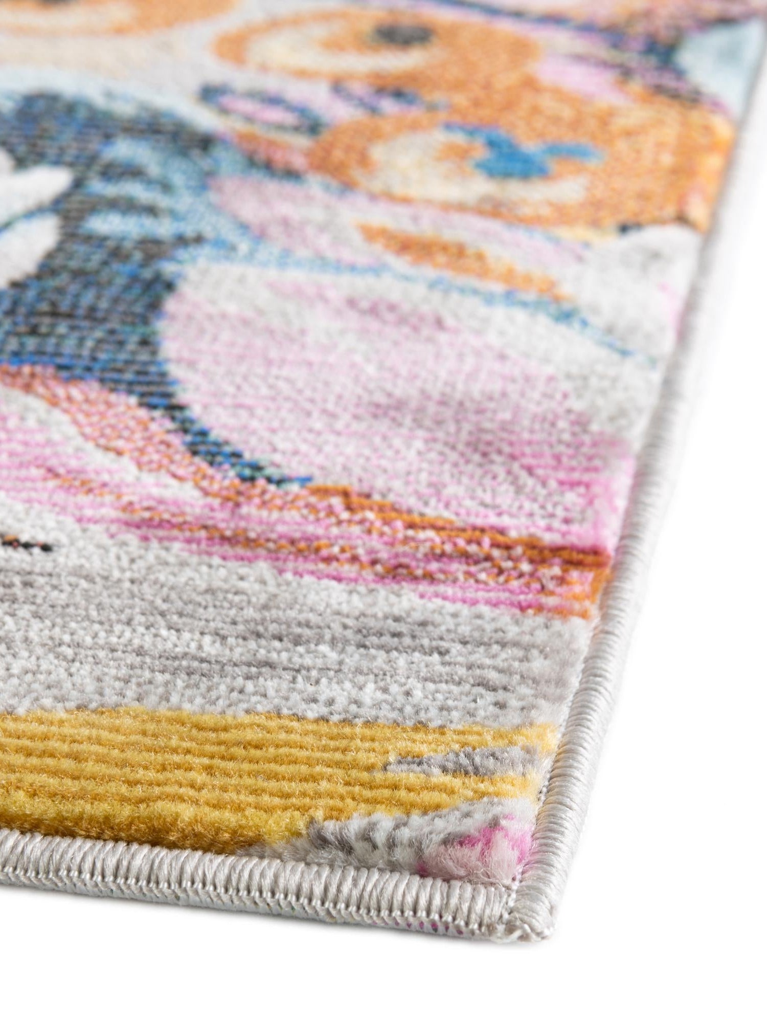 Multicolor 2' x 8' Blossom Runner Area Rug 100% Polypropylene With Cotton Backing Easy Clean Colorful Blooming Blossoming Flower Floral Plant Carpet for Living Dining Room Office Dorms for Sale at Rug Engine