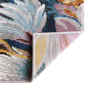 Multicolor 2' x 6' Blossom Runner Area Rug 100% Polypropylene With Cotton Backing Easy Clean Colorful Blooming Blossoming Flower Floral Plant Carpet for Living Dining Room Office Dorms for Sale at Rug Engine