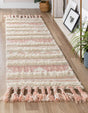 Baby Pink 2' 2 x 6' 1 Mesa Runner Area Rug 100% Wool Geometric All Natural Carpet for Living, Dining, Office, Bedrooms, Dorms, Kitchens for Sale at Rug Engine