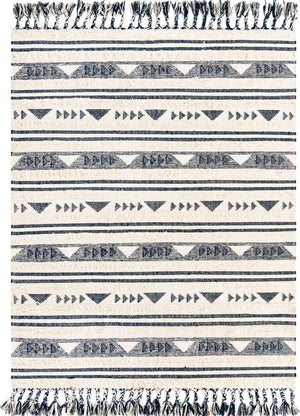 Navy Blue 8' x 10' Mesa Rectangle Area Rug 100% Wool Geometric All Natural Carpet for Living, Dining, Office, Bedrooms, Dorms, Kitchens for Sale at Rug Engine