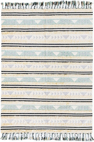Aquamarine 8' x 11' Mesa Rectangle Area Rug 100% Wool Geometric All Natural Carpet for Living, Dining, Office, Bedrooms, Dorms, Kitchens for Sale at Rug Engine
